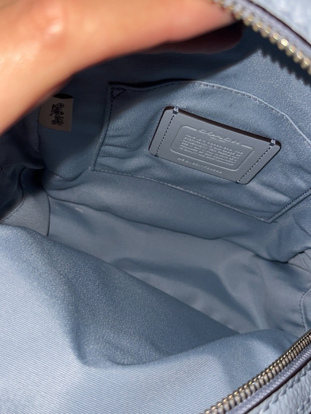 Coach New York - Andi Pebble Leather Convertible Mini Backpack in Light Blue - Picture 11 of 12